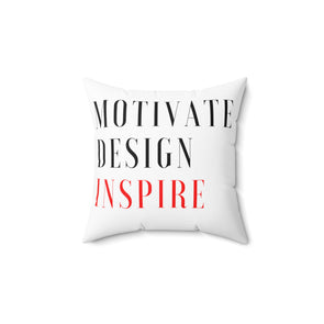Motivate Design Inspire Spun Polyester Square Pillow
