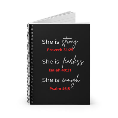She is Strong Spiral Notebook - Ruled Line