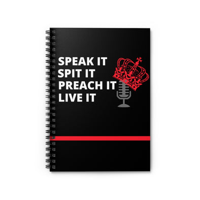 "Speak It" Spiral Notebook - Ruled Line