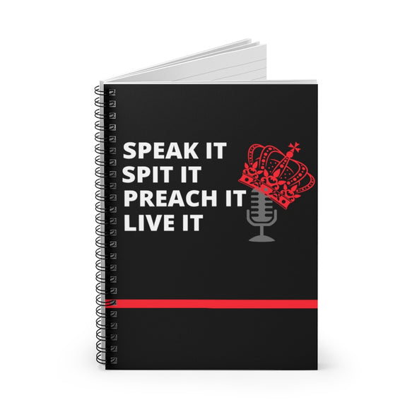 "Speak It" Spiral Notebook - Ruled Line
