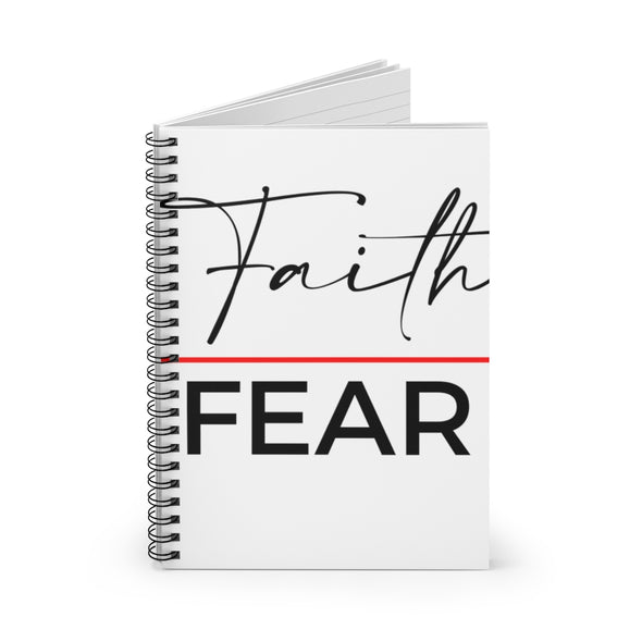 Faith over Fear Spiral Notebook - Ruled Line